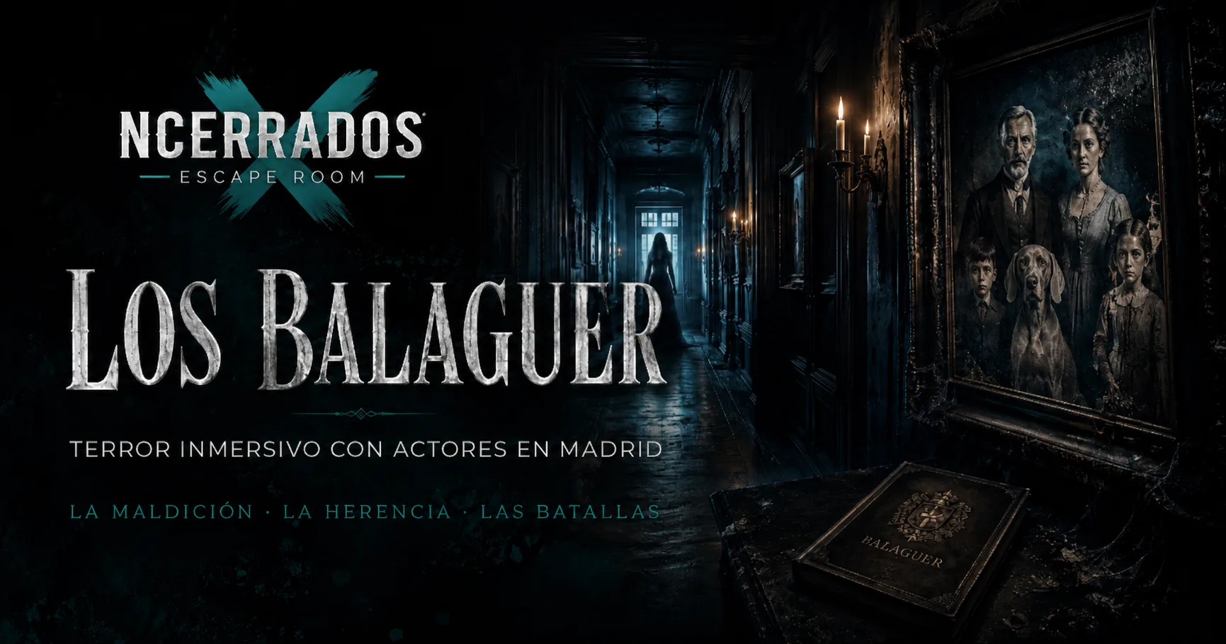 Inicio | Ncerrados Escape Room Madrid Escape Room Terror Madrid con actores en vivo en Ncerrados, imagen promocional de Los Balaguer