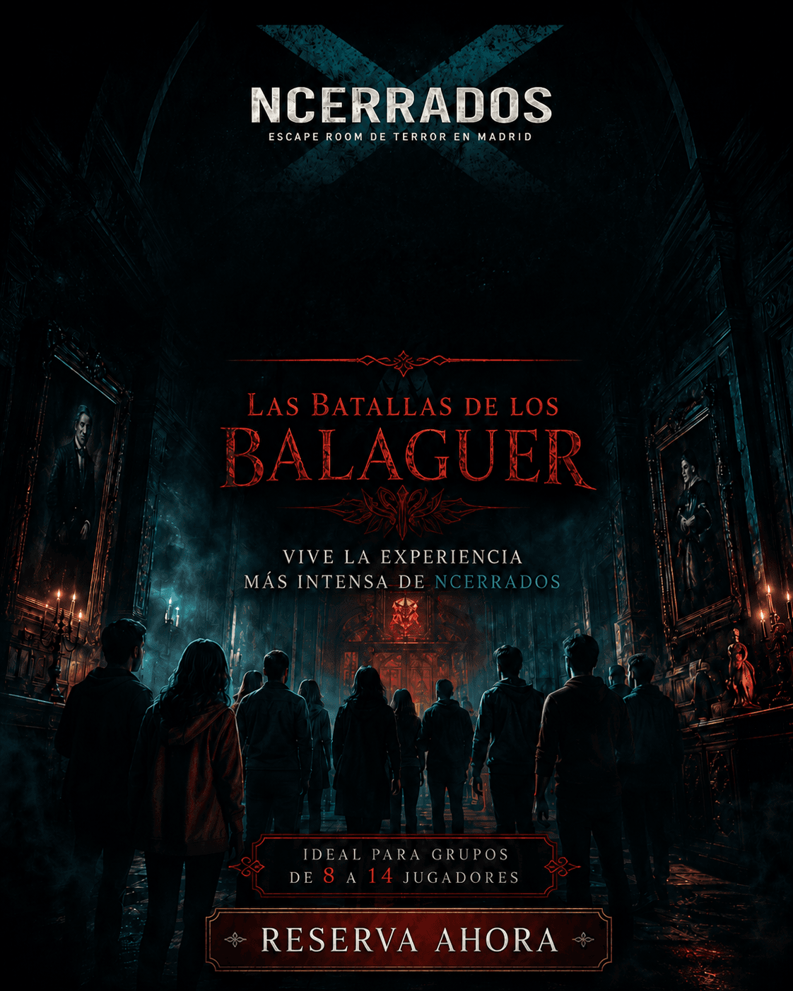 Las Batallas de los Balaguer, escape room para grupos grandes en Madrid con actores