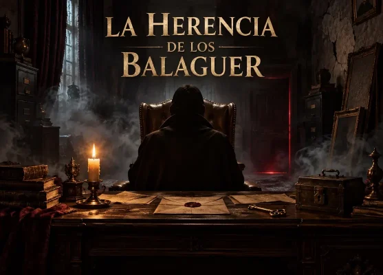 La Herencia de los Balaguer, escape room de misterio en Madrid con un personaje ante el escritorio